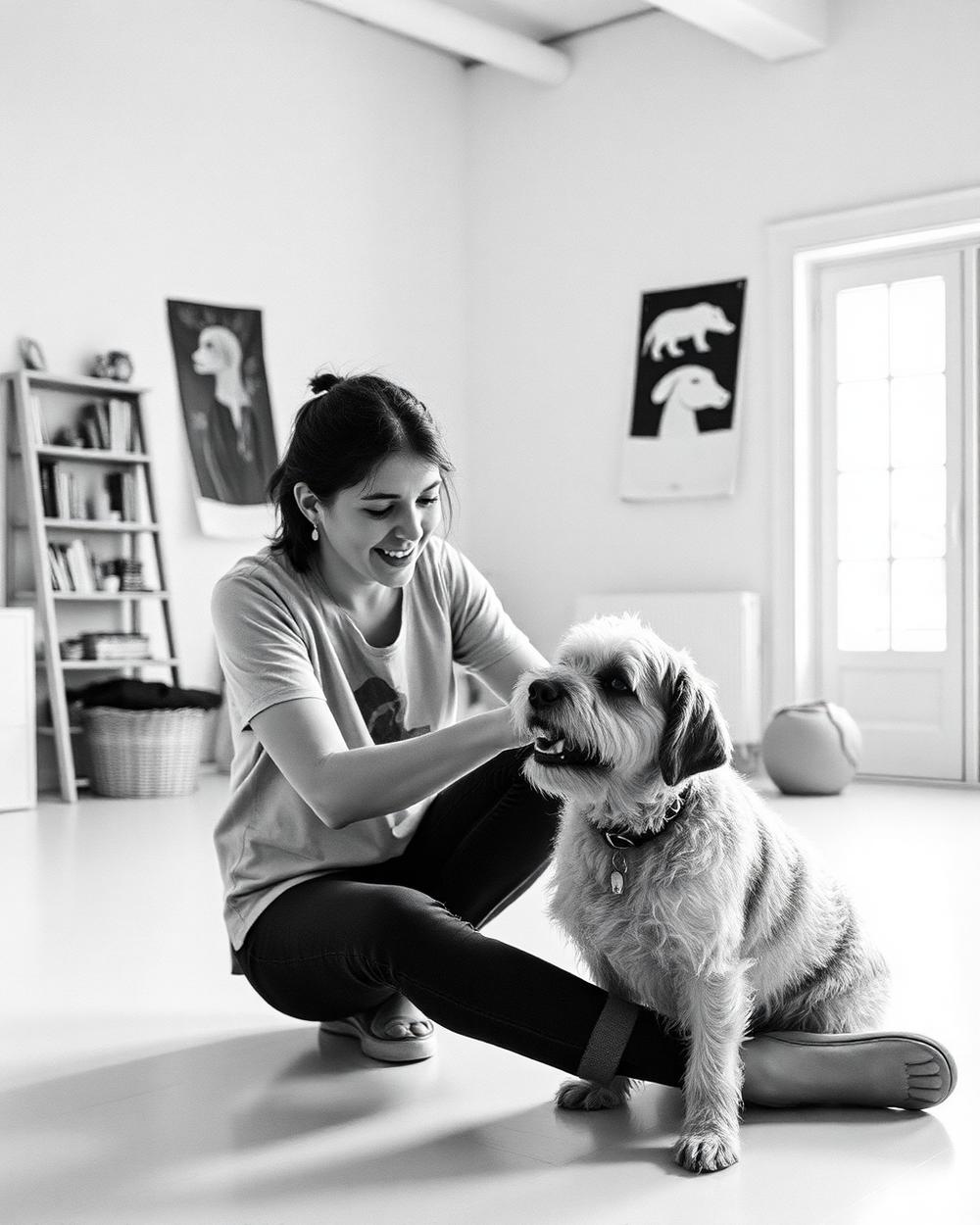Our founder with her rescue dog
